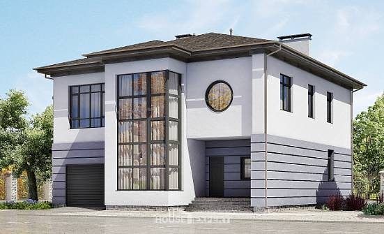 300-006-Л Проект двухэтажного дома, гараж, огромный дом из кирпича Костомукша | Проекты домов от House Expert