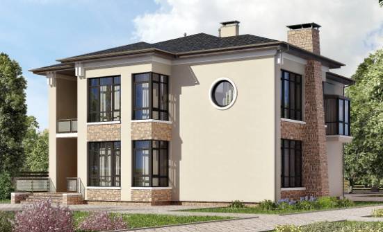 300-005-Л Проект двухэтажного дома, красивый дом из кирпича Лахденпохья | Проекты домов от House Expert
