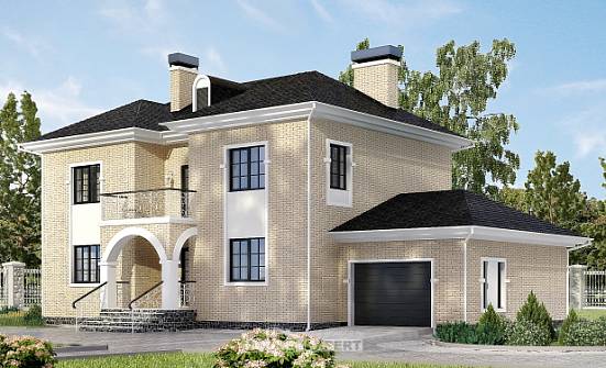 180-006-П Проект двухэтажного дома и гаражом, красивый домик из кирпича Сегежа | Проекты домов от House Expert