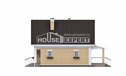 130-004-П Проект двухэтажного дома с мансардным этажом, красивый домик из пеноблока Суоярви, House Expert