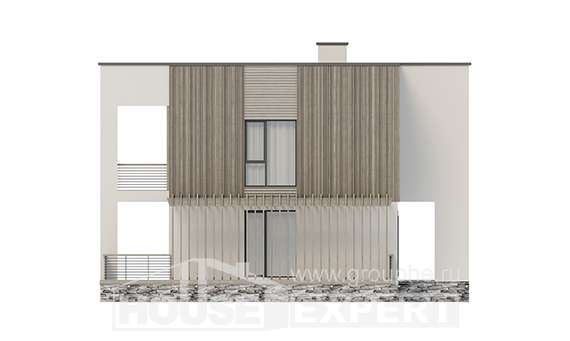 150-017-П Проект двухэтажного дома, недорогой коттедж из газобетона Суоярви, House Expert