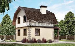 070-004-П Проект двухэтажного дома мансардный этаж, маленький загородный дом из газосиликатных блоков Суоярви, House Expert