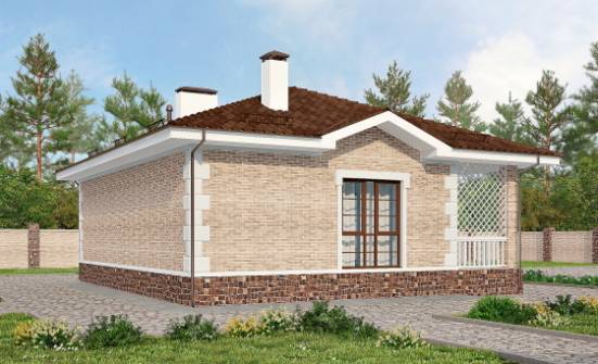 065-002-П Проект бани из кирпича Питкяранта | Проекты домов от House Expert