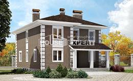 185-002-П Проект двухэтажного дома, экономичный дом из бризолита Петрозаводск, House Expert