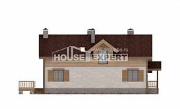 165-002-П Проект двухэтажного дома мансардный этаж и гаражом, простой коттедж из теплоблока Сортавала, House Expert