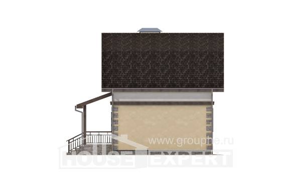 070-004-П Проект двухэтажного дома с мансардой, махонький домик из арболита Питкяранта, House Expert