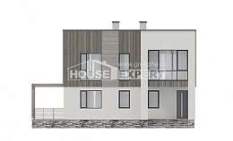 150-017-П Проект двухэтажного дома, красивый загородный дом из арболита Олонец, House Expert