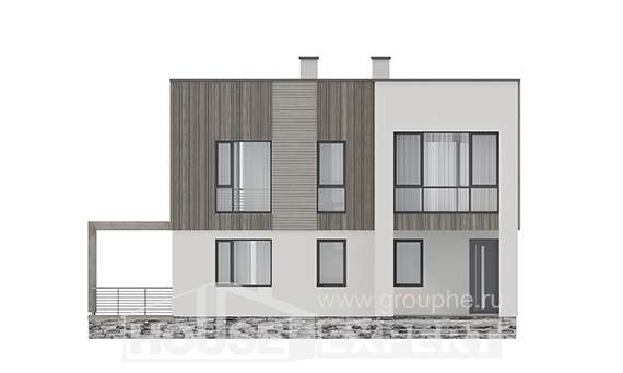 150-017-П Проект двухэтажного дома, классический домик из пеноблока, Костомукша