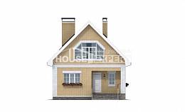 130-004-П Проект двухэтажного дома с мансардным этажом, компактный дом из газосиликатных блоков Петрозаводск, House Expert