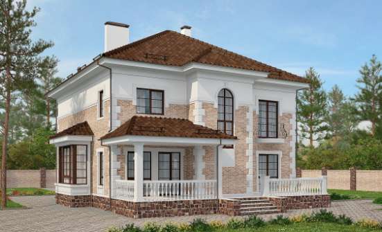220-008-П Проект двухэтажного дома, современный домик из кирпича Сегежа | Проекты домов от House Expert