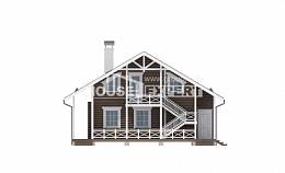 080-001-П Проект двухэтажного дома с мансардным этажом, миниатюрный домик из дерева Сортавала, House Expert