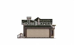 180-010-П Проект двухэтажного дома с мансардой и гаражом, красивый загородный дом из поризованных блоков Сортавала, House Expert