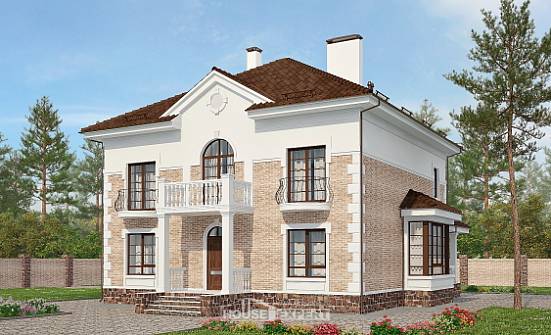 220-008-П Проект двухэтажного дома, современный домик из кирпича Сегежа | Проекты домов от House Expert