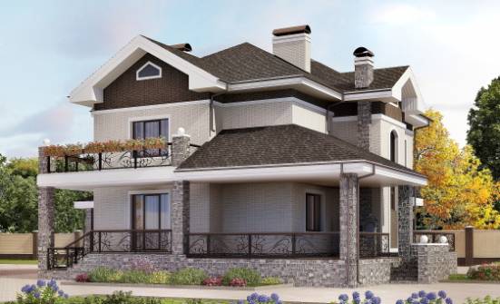 365-001-Л Проект трехэтажного дома, гараж, классический дом из кирпича Питкяранта | Проекты домов от House Expert