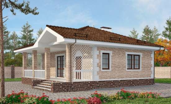 065-002-П Проект бани из кирпича Петрозаводск | Проекты домов от House Expert