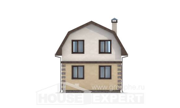 070-004-П Проект двухэтажного дома с мансардой, махонький дом из теплоблока Сегежа, House Expert