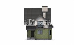 120-003-П Проект двухэтажного дома мансардный этаж, компактный дом из керамзитобетонных блоков Питкяранта, House Expert
