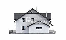 290-003-П Проект двухэтажного дома мансардой, огромный коттедж из пеноблока Сортавала, House Expert