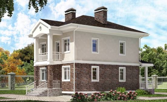 120-001-Л Проект трехэтажного дома, классический домик из теплоблока Сортавала | Проекты домов от House Expert