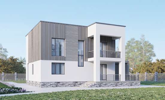 150-017-П Проект двухэтажного дома, красивый коттедж из поризованных блоков Питкяранта | Проекты домов от House Expert