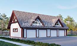 145-002-Л Проект гаража из бризолита Кондопога, House Expert