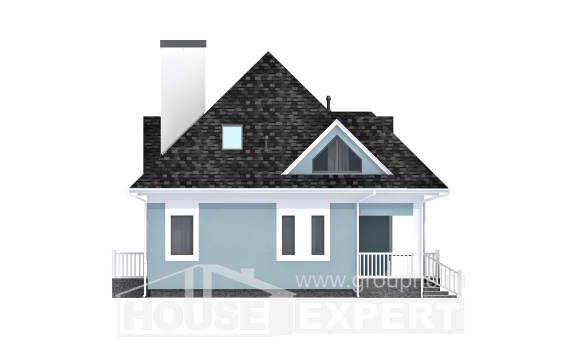 110-001-Л Проект двухэтажного дома мансардой, красивый дом из газосиликатных блоков Суоярви, House Expert
