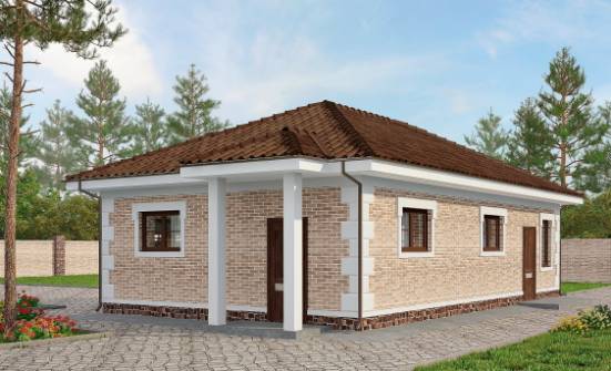 070-005-П Проект гаража из кирпича Петрозаводск | Проекты одноэтажных домов от House Expert