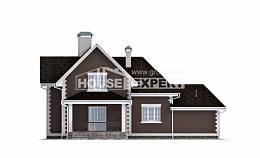 190-003-Л Проект двухэтажного дома мансардой, гараж, просторный загородный дом из теплоблока Лахденпохья, House Expert