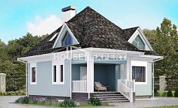 110-001-Л Проект двухэтажного дома с мансардным этажом, недорогой дом из твинблока Костомукша, House Expert