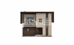 140-005-Л Проект двухэтажного дома мансардой, классический коттедж из керамзитобетонных блоков Сегежа, House Expert