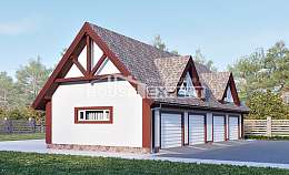 145-002-Л Проект гаража из теплоблока Олонец, House Expert