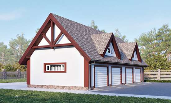 145-002-Л Проект гаража из блока Питкяранта | Проекты домов от House Expert