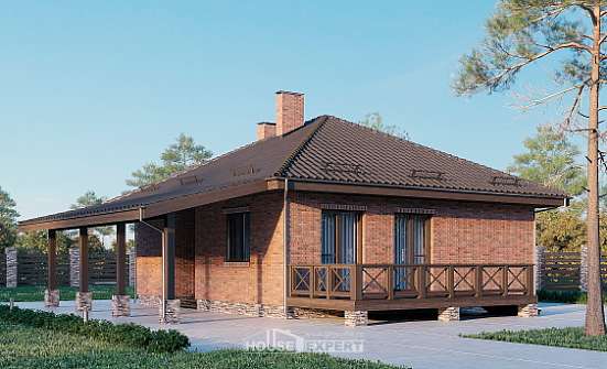 070-006-Л Проект одноэтажного дома, уютный загородный дом из теплоблока Сегежа | Проекты домов от House Expert