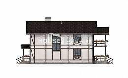250-002-Л Проект двухэтажного дома мансардный этаж и гаражом, современный домик из кирпича Костомукша, House Expert