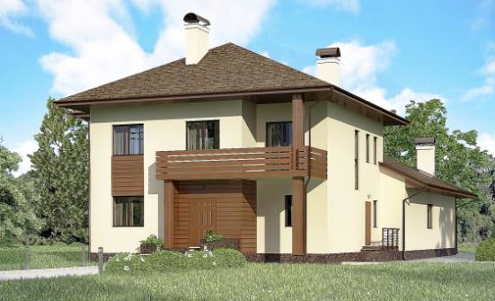 300-001-П Проект двухэтажного дома, классический загородный дом из кирпича Петрозаводск | Проекты домов от House Expert