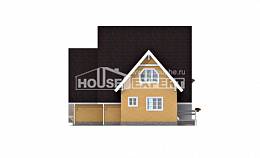 155-008-П Проект двухэтажного дома с мансардой, уютный домик из дерева Петрозаводск, House Expert