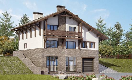 305-002-П Проект трехэтажного дома с мансардой, огромный загородный дом из кирпича Олонец | Проекты домов от House Expert