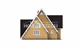 155-008-П Проект двухэтажного дома мансардой, красивый коттедж из дерева Костомукша, House Expert