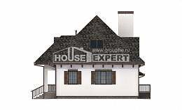 110-002-Л Проект двухэтажного дома мансардный этаж, гараж, бюджетный дом из поризованных блоков Питкяранта, House Expert