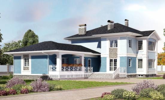 620-001-П Проект трехэтажного дома, гараж, классический дом из бризолита Суоярви | Проекты домов от House Expert