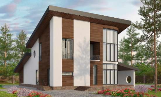 230-001-П Проект двухэтажного дома мансардный этаж, просторный домик из кирпича Сегежа | Проекты домов от House Expert