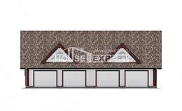 145-002-Л Проект гаража из теплоблока Сортавала, House Expert